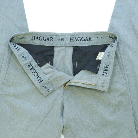 Haggar Mens Pants Luxury Comfort Premium Stretch Slim Fit Dress Pants - Picture 2 of 7